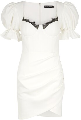Lavish Alice White Puff-sleeve Mini Dress
