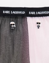 Thumbnail for your product : Karl Lagerfeld Paris k/ikonik transparent socks 2 pack