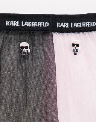 Karl Lagerfeld Paris k/ikonik transparent socks 2 pack