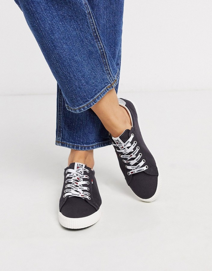 Tommy Hilfiger Tommy Jeans casual lace up sneakers in navy - ShopStyle