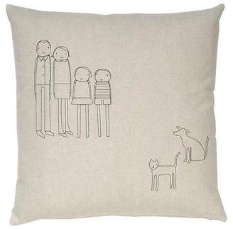 K Studio 4 Person Family + Dog and Cat Pillow