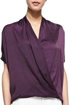 Thumbnail for your product : Vince Draped Satin Wrap Blouse