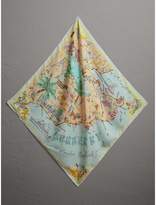 Thumbnail for your product : Burberry Seaside Print Silk Habotai Square Scarf