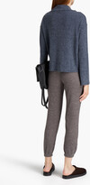 Thumbnail for your product : Monrow Cropped mélange waffle-knit track pants