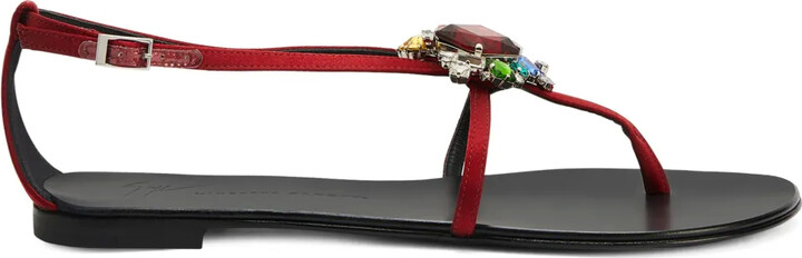 Giuseppe Zanotti Tarassacum crystal-embellished flat sandals