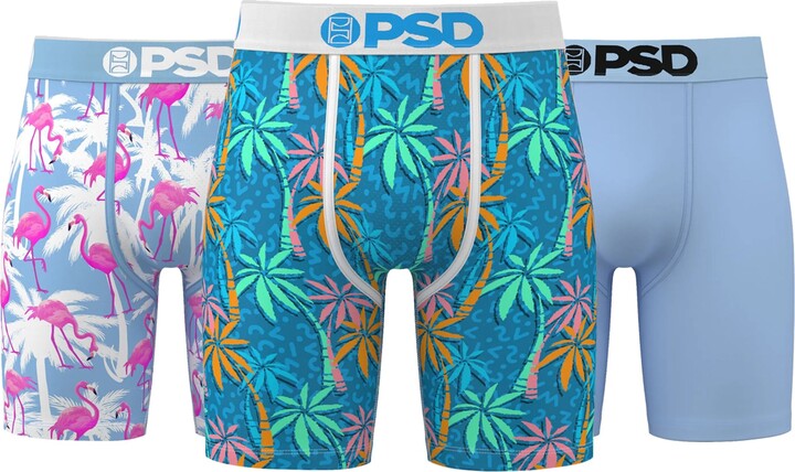 PSD Underwear PSD Men's Maui Wowie Boxer Briefs - 3 Pack, Small, Multi