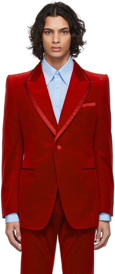 Red Velvet Coat Mens | ShopStyle