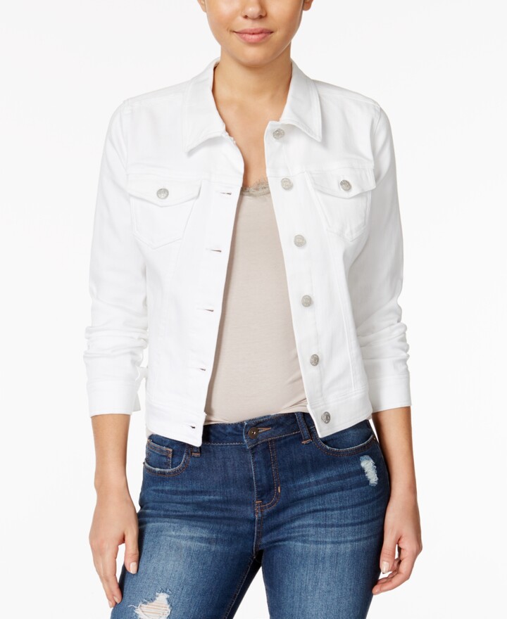 celebrity pink denim jacket