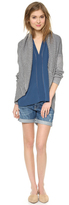 Thumbnail for your product : Vince Split Neck Cap Sleeve Top