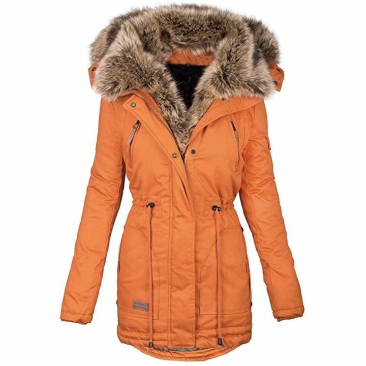 orange winter coat