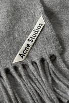 Thumbnail for your product : Acne Studios Canada Fringed Wool Scarf - Gray