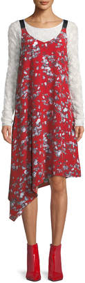 Rag & Bone Zoe V-Neck Sleeveless Floral-Print Silk Dress