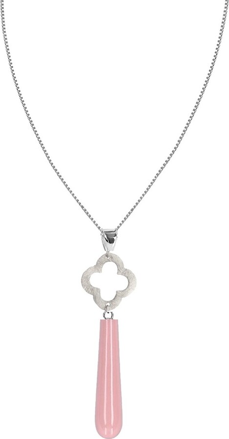 Liv Oliver 18K Plated 45.00 ct. tw. Pink Quartz Necklace