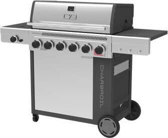 Char-Broil Charbroil Performance Series 6-Burner Gas Grill Cart with Side Burner, Grey & Stainless