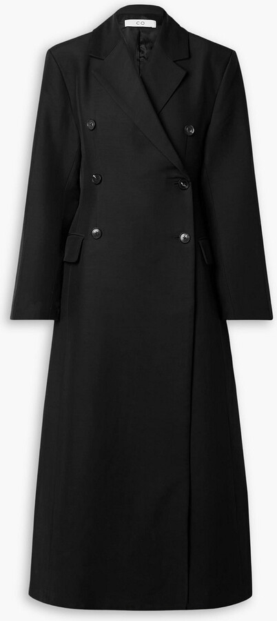Co Doubled-breasted woven coat