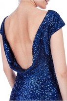 Thumbnail for your product : Goddiva Open Back Sequin Maxi Dress - Navy