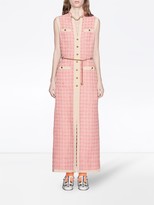 Thumbnail for your product : Gucci Long tweed dress with chain belt