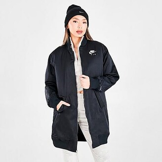 the north face women's flybae long bomber jacket