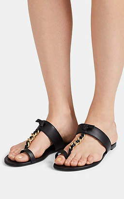 Gianvito Rossi Women's Chain-Embellished Leather Sandals - Black