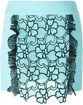 Emanuel Ungaro flower motif short skirt