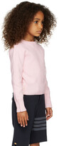 Thumbnail for your product : Thom Browne Kids Pink Cotton 4-Bar Sweater