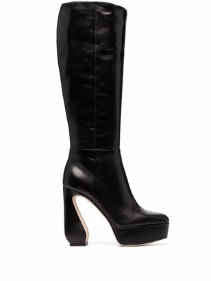 Si Rossi Sculpted-Heel Knee-Length Boots