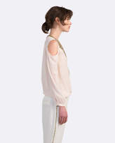Thumbnail for your product : Coco Ribbon Embellished Blouse with Cut-Out Shoulders