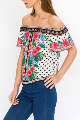 Flying Tomato Off-The-Shoulder Blouse