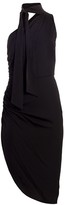 Thumbnail for your product : Milly Coleen Tie-Neck One-Shoulder Sheath Dress