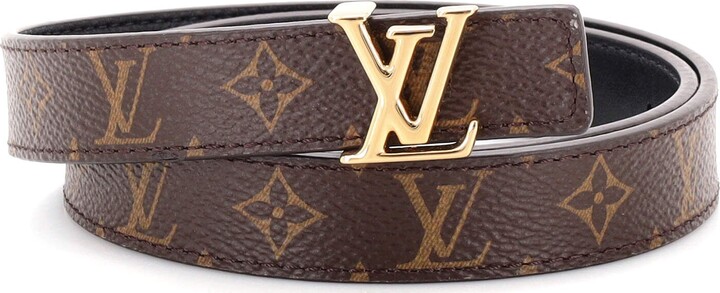 Louis Vuitton LV Iconic 25 mm Reversible Belt Brown Damier Ebene. Size 90 cm
