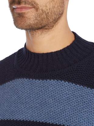 Soulland Men's Mansour striped crew neck knitted jumper