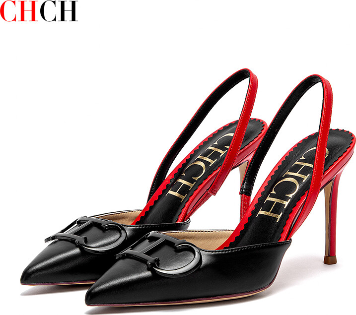 CHCH Women & apos;s High Heels 2025 Sharp tip Destiny Closed Toe Strappy Heels Sexy Wedding Bridal Party Dress Shoes 9cm
