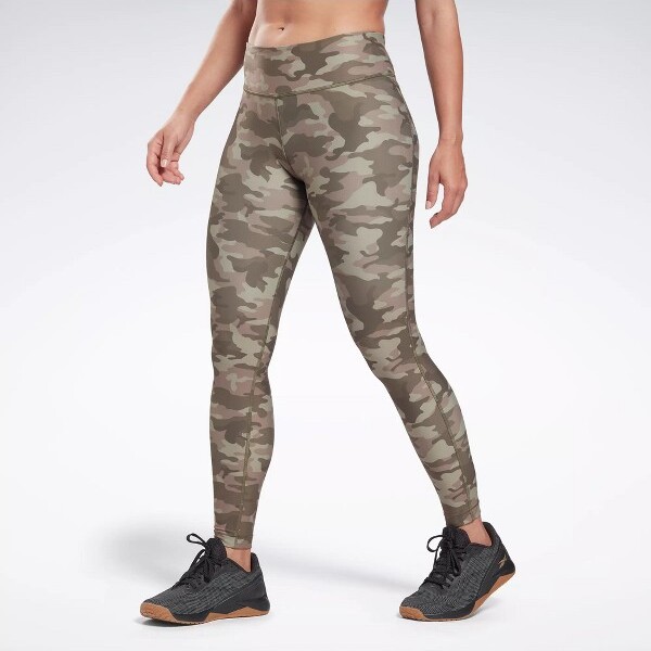Lux Camo Print Tights Womens Athletic Leggings X Small Army Green - ShopStyle