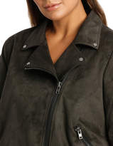 Thumbnail for your product : Basil Suede Zip Detail Crop Jacket