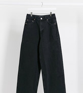 Thumbnail for your product : ASOS Petite DESIGN Petite High rise 'relaxed' dad jeans in washed black