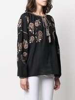 Thumbnail for your product : P.A.R.O.S.H. Floral-Embroidered Peasant Blouse