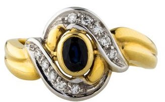 Damiani 18K Diamond & Sapphire Cocktail Ring