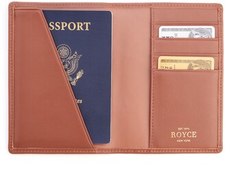 ROYCE New York RFID Leather Passport Case