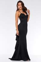 Thumbnail for your product : Quiz Black Crossover Backless Ruffle Maxi Dress