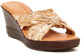 Thumbnail for your product : Italian Shoemakers Woven Ribbon Wedge Sandal