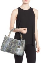 Thumbnail for your product : Brahmin Ruby Snakeskin Embossed Leather Satchel - Blue/green