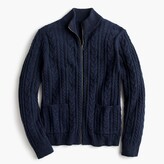 Thumbnail for your product : J.Crew Rugged merino wool cable-knit full-zip sweater
