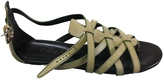 Thumbnail for your product : Hogan Khaki Leather Sandals
