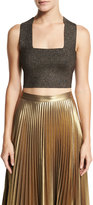 Thumbnail for your product : A.L.C. Ali Metallic Crop Top, Silver