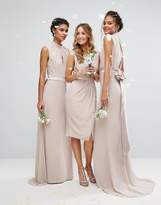 Thumbnail for your product : TFNC Tall High Neck Maxi Bridesmaid Dress With Bow Back