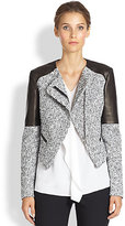Thumbnail for your product : Michael Kors Tweed & Leather Jacket