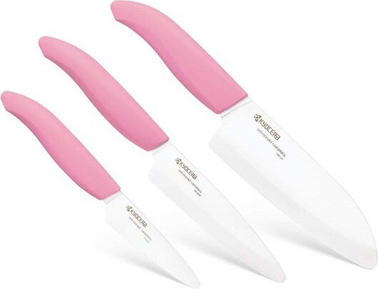Kyocera KyoceraAdvancedCeramics3PieceRevolutionSeriesKnifeSet,Pink