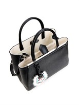 Thumbnail for your product : Fendi Petite 2Jours leather fur-tag tote