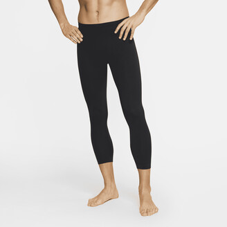 Nike Men's Yoga Dri-FIT Infinalon 3/4 Tights in Black - ShopStyle Pants
