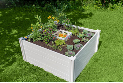 CLASSIC White Vinyl 4x4 Composting Garden